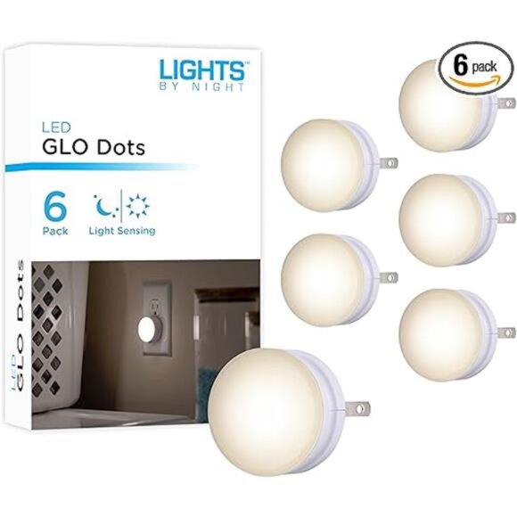 Lights By Night Mini LED Night Light, Plug-In, Dusk to Dawn Sensor, Warm White - Picture 7 of 7
